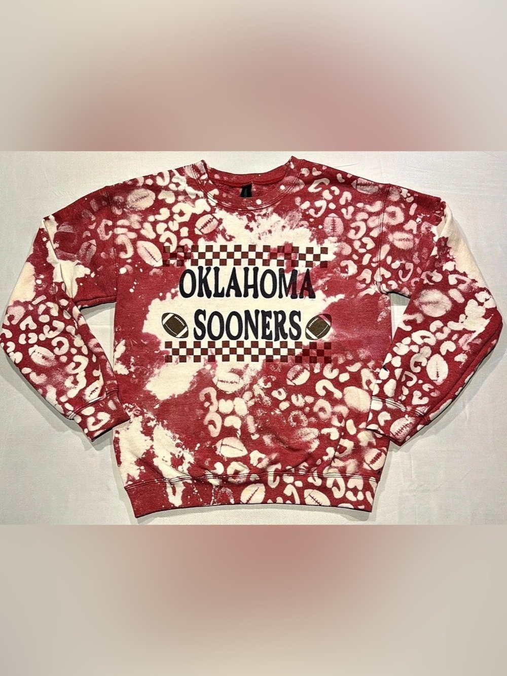 Gildan Small Heavy Blend Oklahoma Sooners Football Graphic Crewneck Sweatshirt
